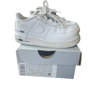 Toddler size 8c white Nike Force 1 LV8 with box